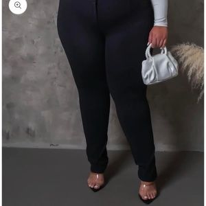 Black plus size pants